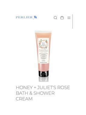 New Perlier Honey + Juliet's Rose Bath & Shower Cream 8.4 oz Peach